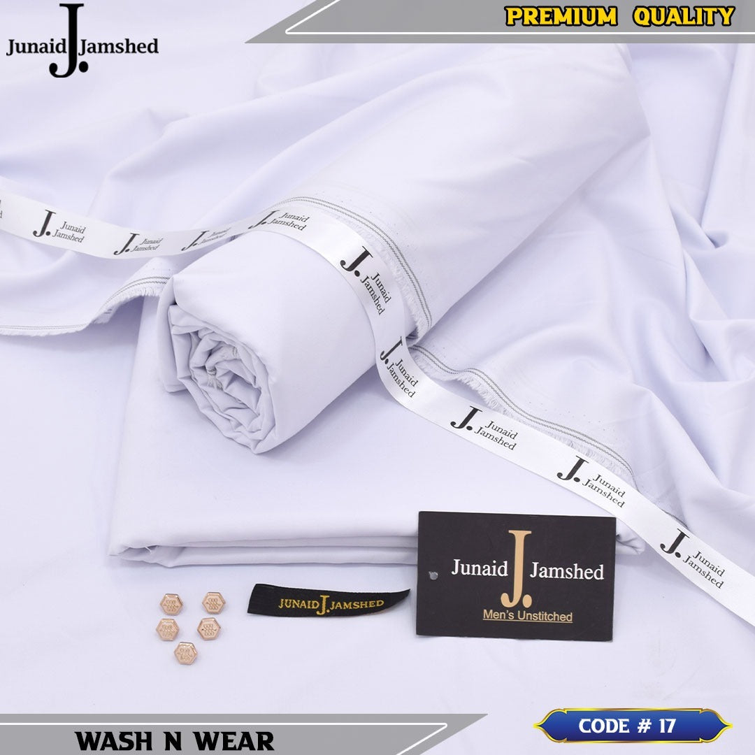 J. JUNAID JAMSHED PREMIUM WASH N WEAR PURE MILK WHITE