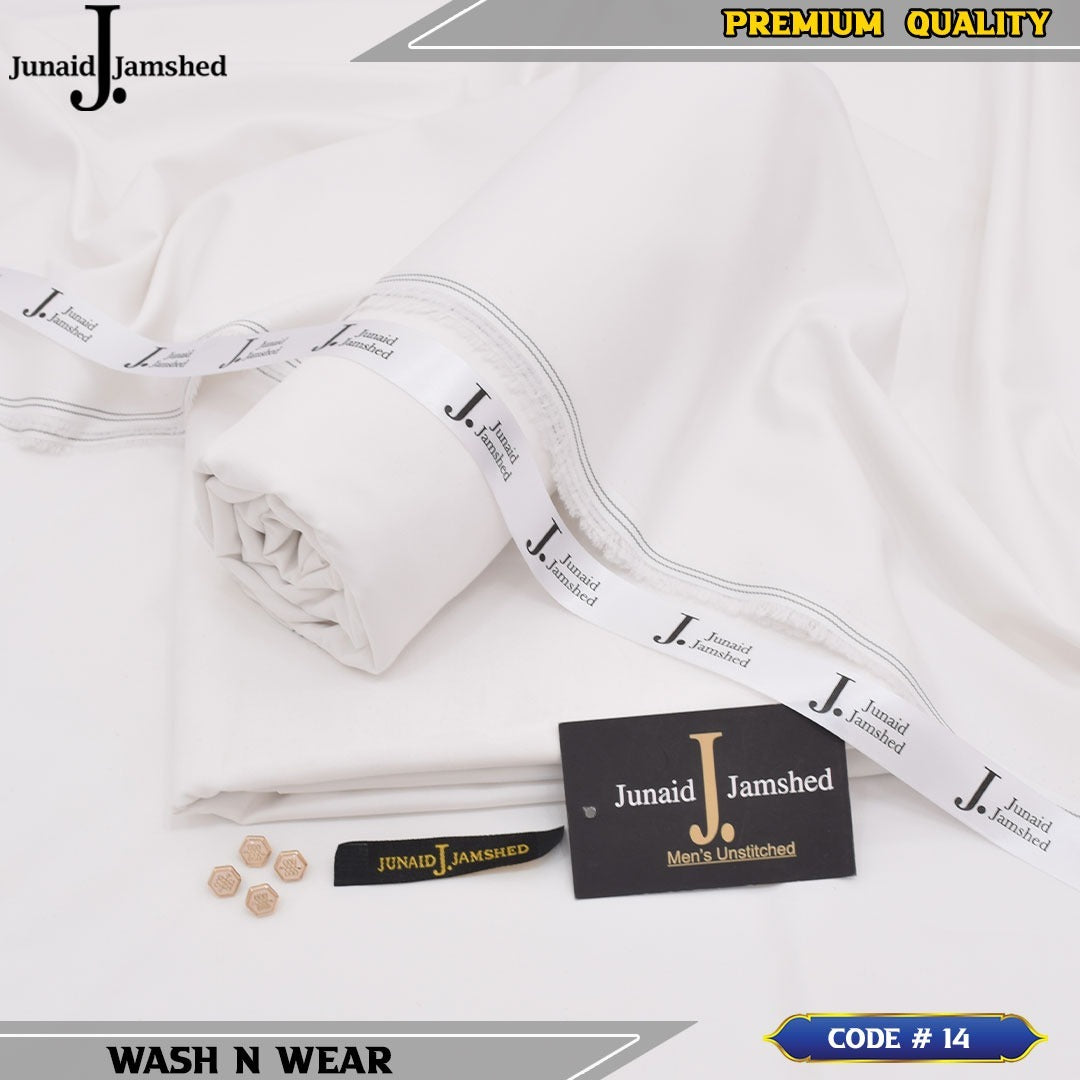 J. JUNAID JAMSHED PREMIUM WASH N WEAR PEARL WHITE