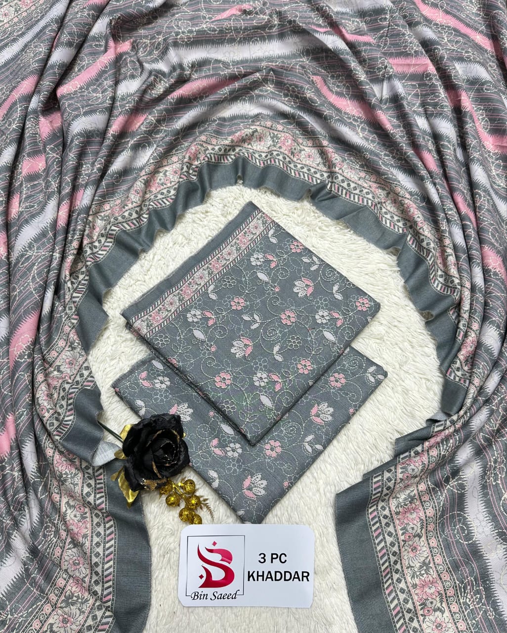 Binsaeed khaddar 3-Piece 100% Orignal RC 1001