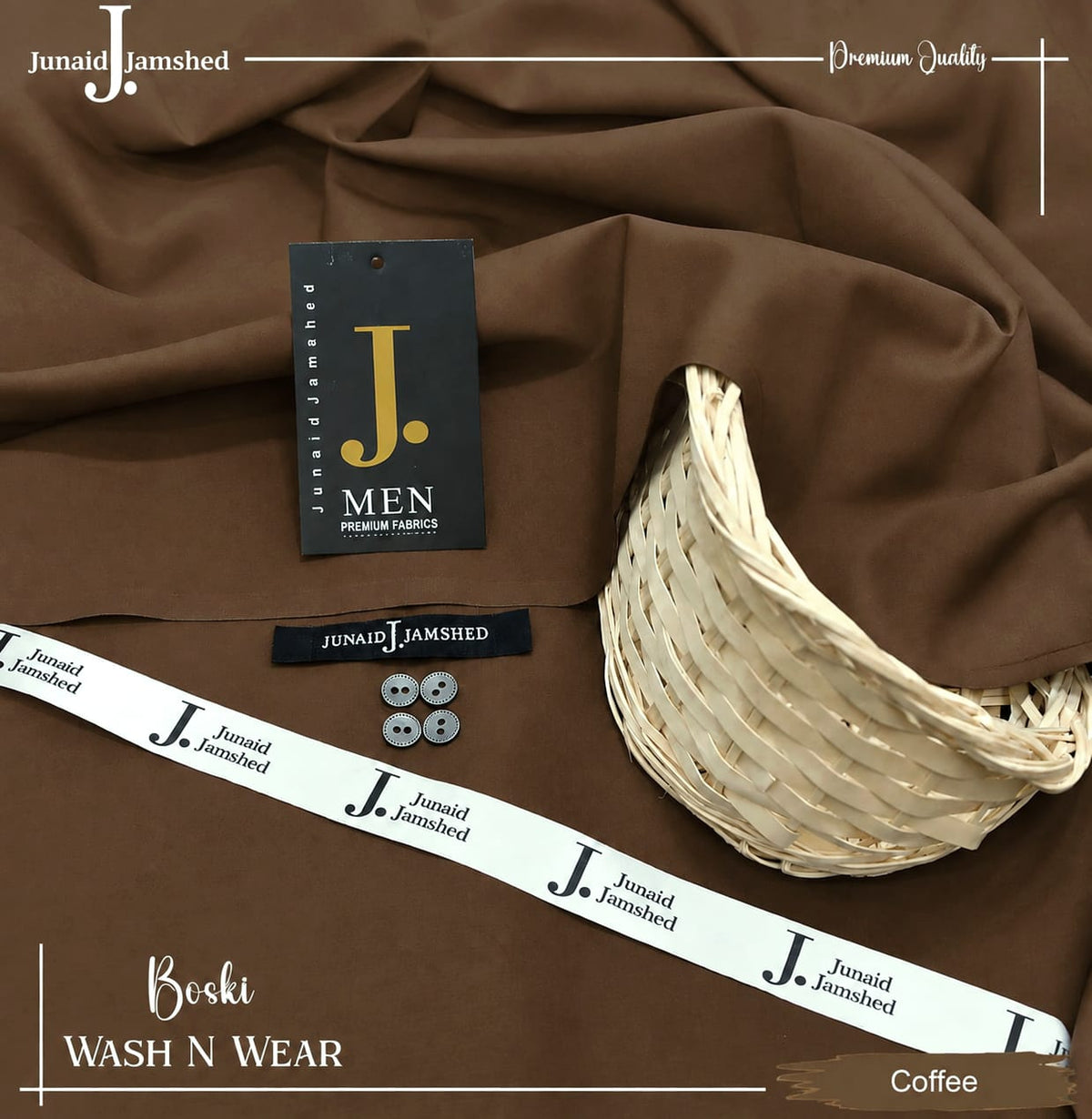 J. JUNAID JAMSHAED - FOUR SEASONS WASH & WEAR COFFEE
