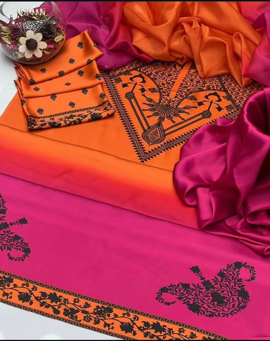 Lulusar Pure Silk Unstitched 3-Piece 215