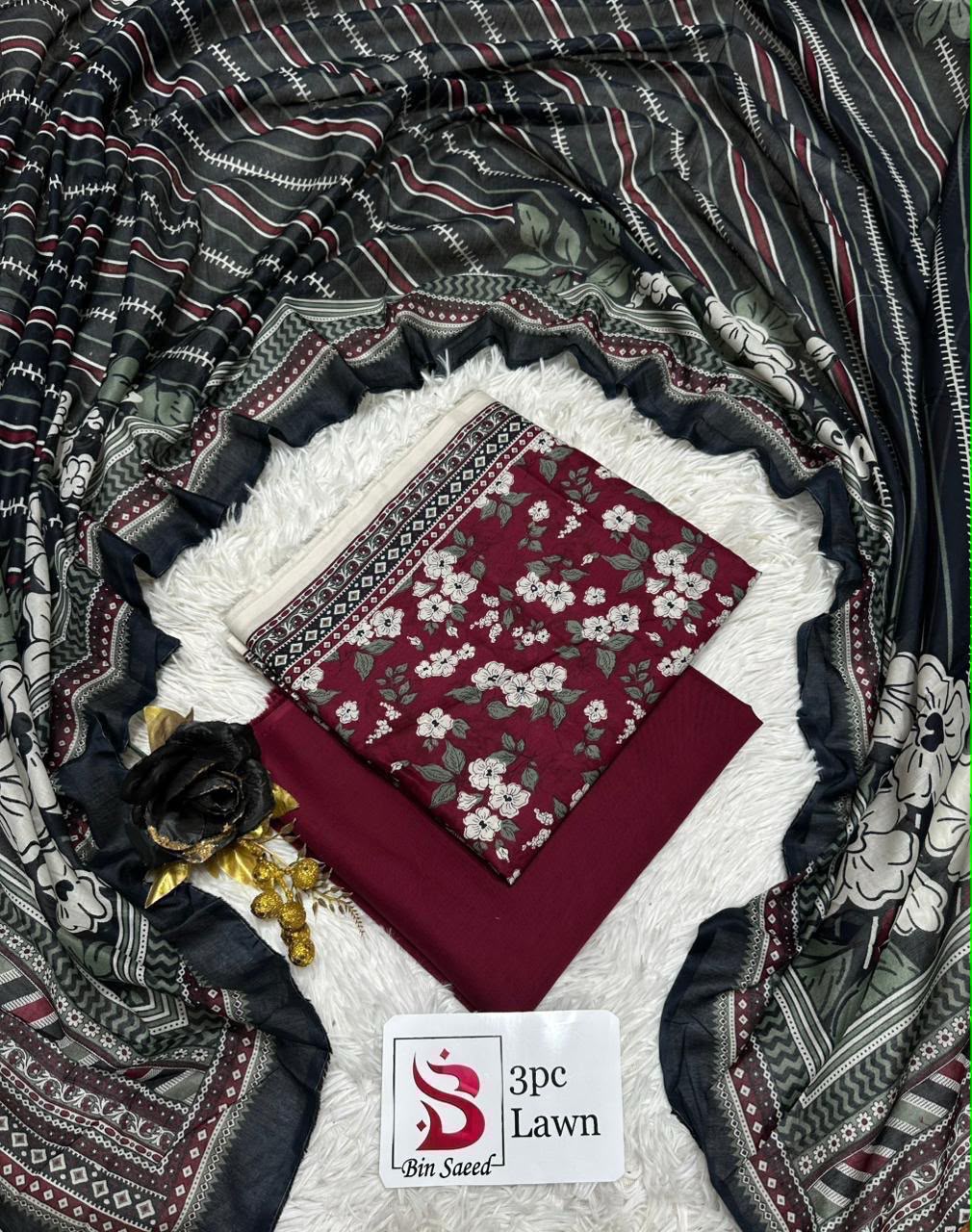 Orignal Binsaeed Lawn 3-piece Unstitched 2026