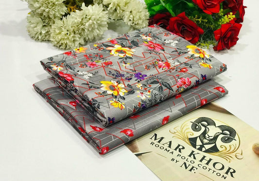 2 Piece - Summer Cotton Digital Printed Suit RC