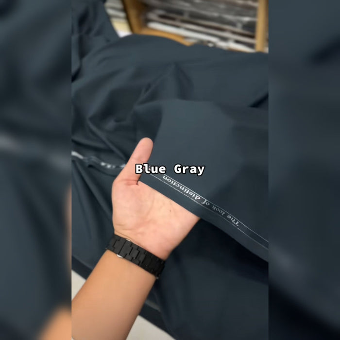 J. JUNAID JAMSHAED - FOUR SEASONS WASH & WEAR BLUE GREY