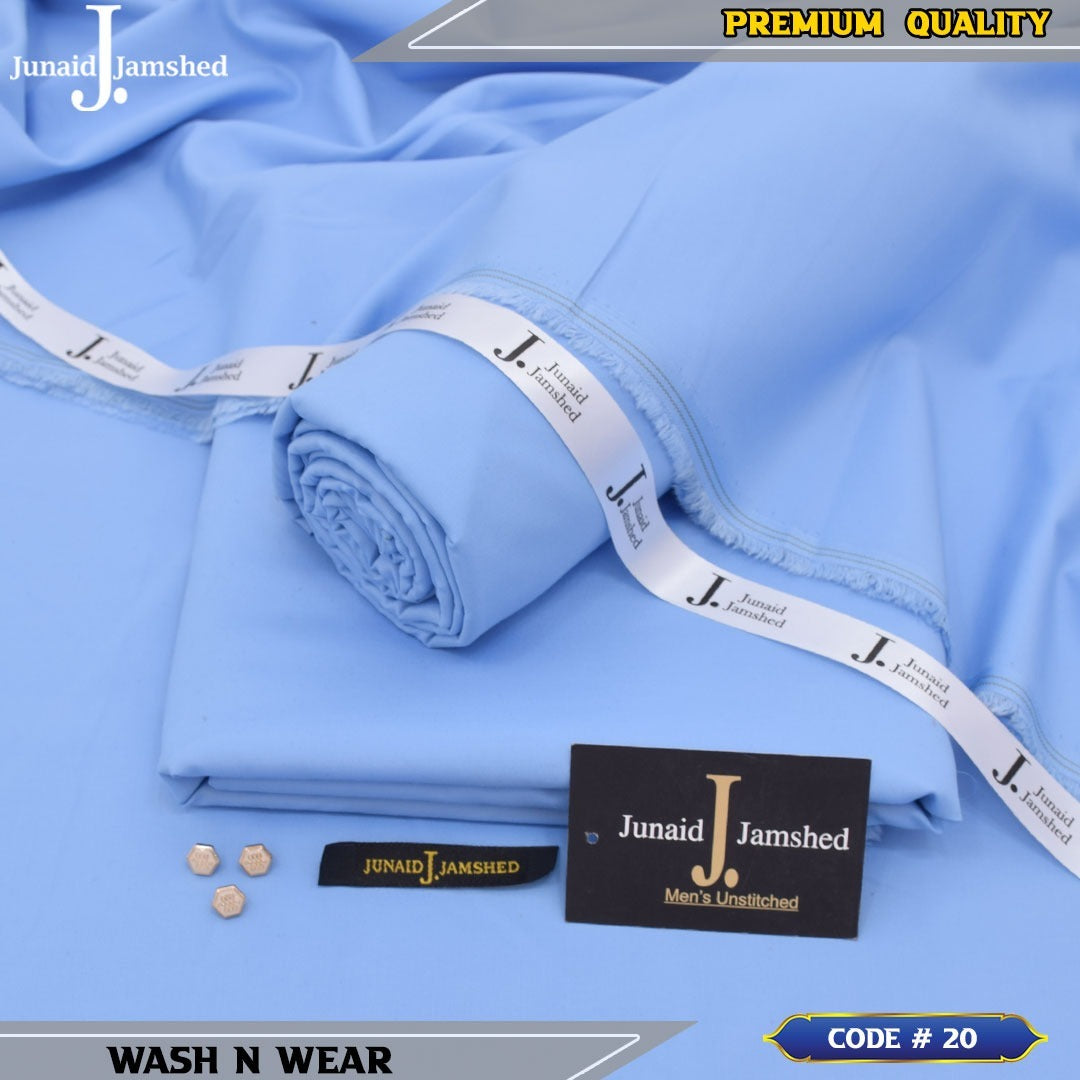 J. JUNAID JAMSHED PREMIUM WASH N WEAR LIGHT SKY BLUE