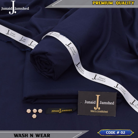 J. JUNAID JAMSHED PREMIUM WASH N WEAR MIDNIGHT NAVY BLUE