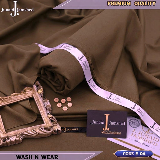 J. JUNAID JAMSHED PREMIUM WASH N WEAR COFFEE BROWN