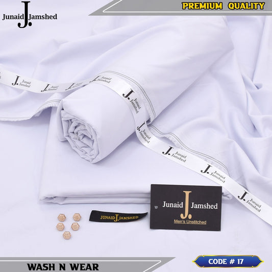 J. JUNAID JAMSHED PREMIUM WASH N WEAR PURE MILK WHITE