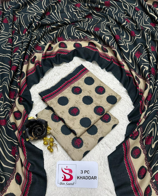 Binsaeed khaddar 3-Piece 100% Orignal RC 1009