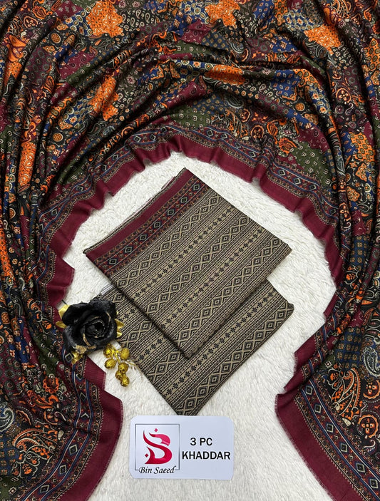 Binsaeed khaddar 3-Piece 100% Orignal RC 1004
