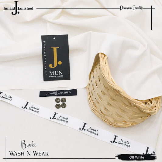 J. JUNAID JAMSHAED - FOUR SEASONS WASH & WEAR OFF-WHITE