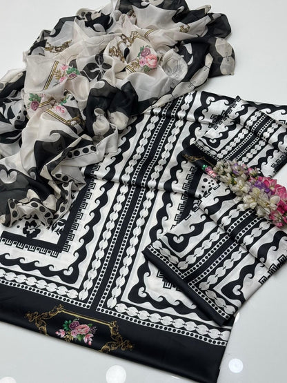 Lulusar Pure Silk Unstitched 3-Piece 225