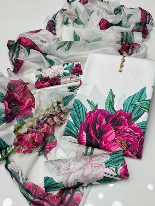 Lulusar Pure Silk Unstitched 3-Piece 224