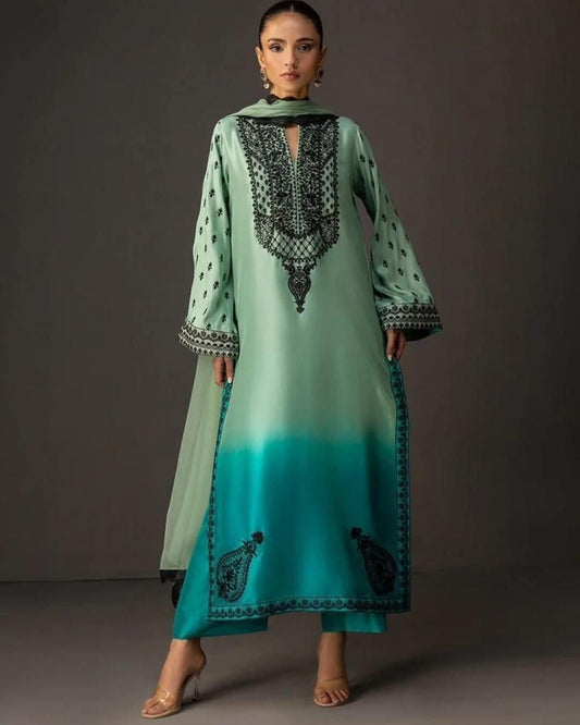 Lulusar Pure Silk Unstitched 3-Piece 217