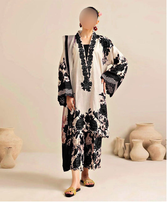 Lulusar Pure Silk Unstitched 3-Piece 214