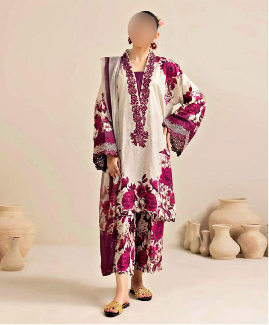 Lulusar Pure Silk Unstitched 3-Piece 209