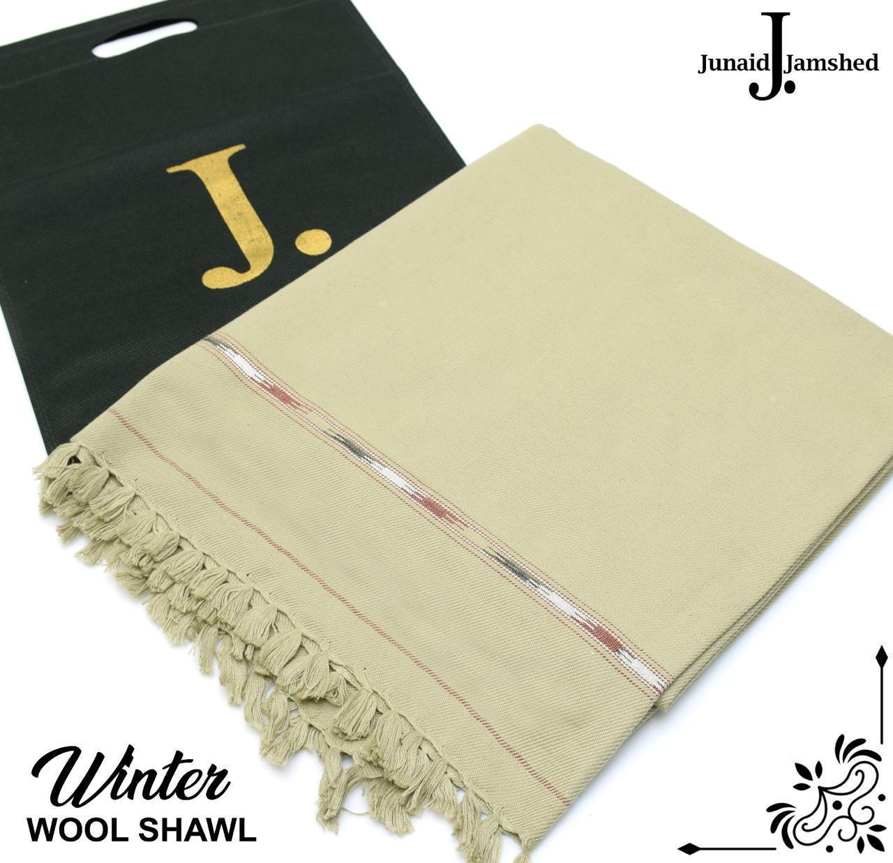 Premium Men's Wool Shawl By Junaid jamshed Light Pista