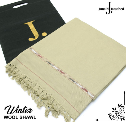 Premium Men's Wool Shawl By Junaid jamshed Light Pista