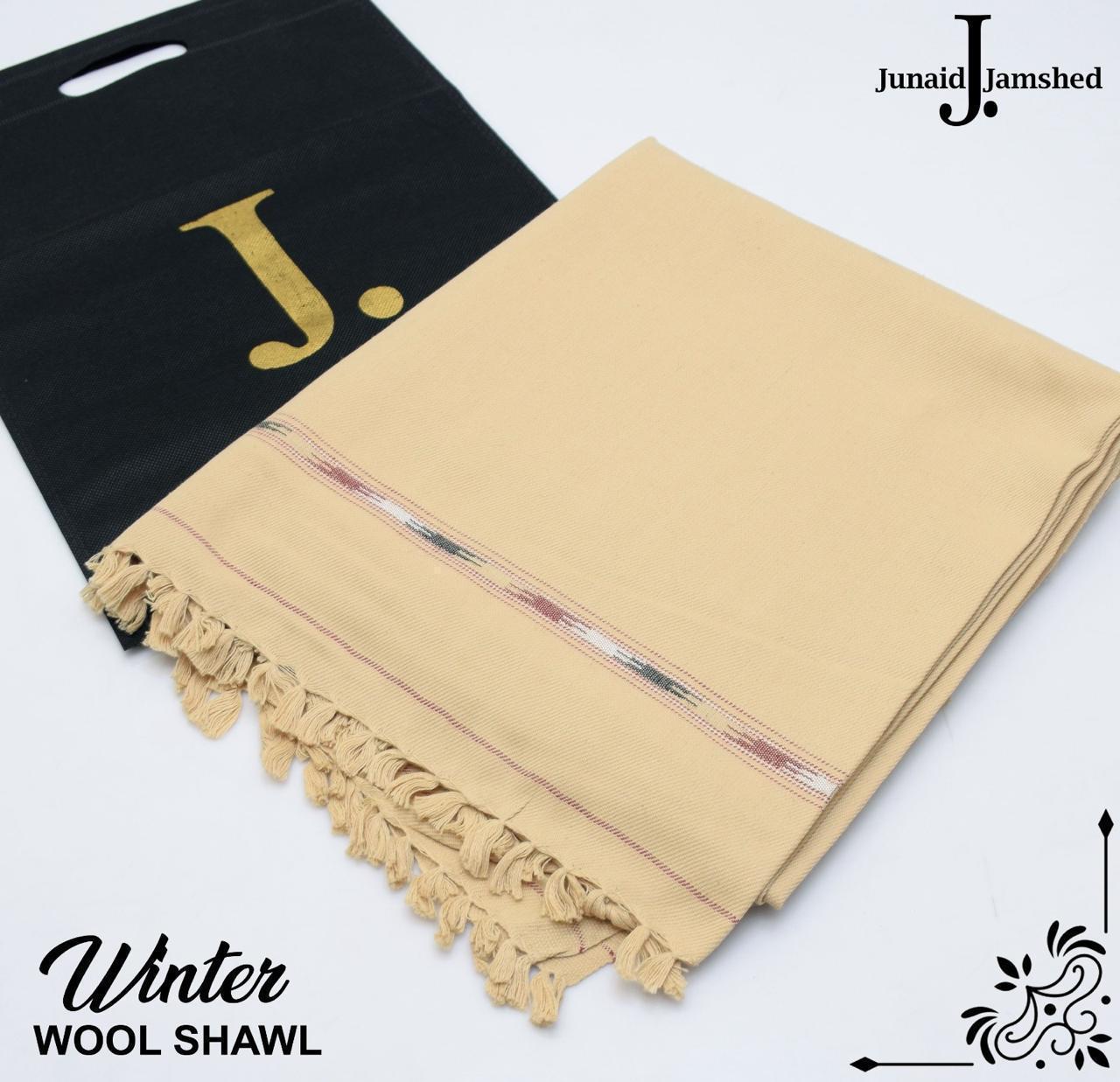 Premium Men's Wool Shawl By Junaid jamshed Light Skin