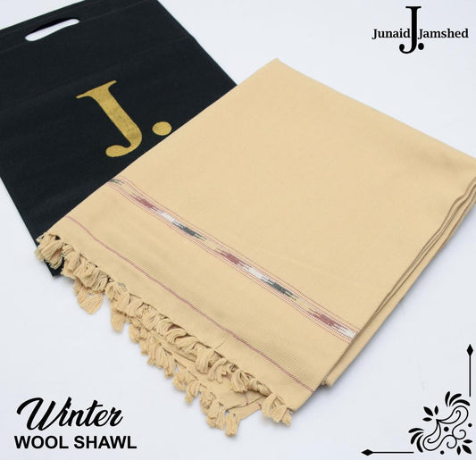 Premium Men's Wool Shawl By Junaid jamshed Light Skin