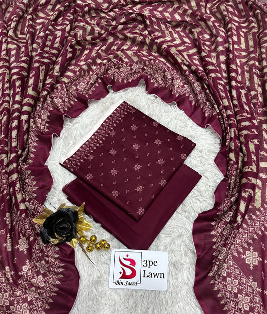 Orignal Binsaeed Lawn 3-piece Unstitched 2026