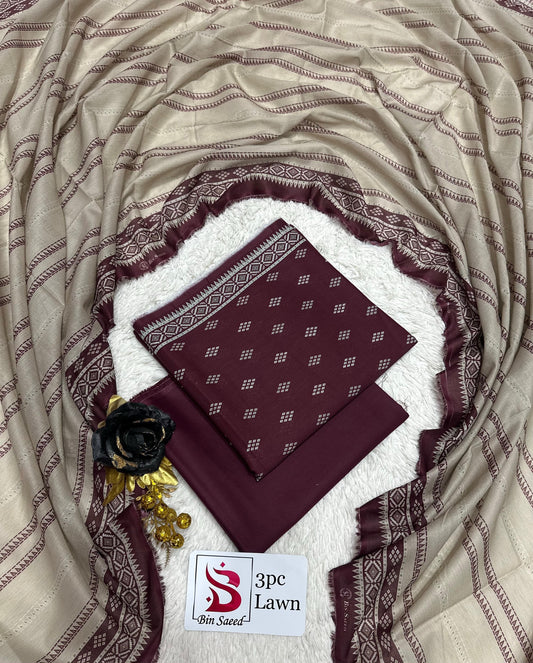 Orignal Binsaeed Lawn 3-piece Unstitched 2026