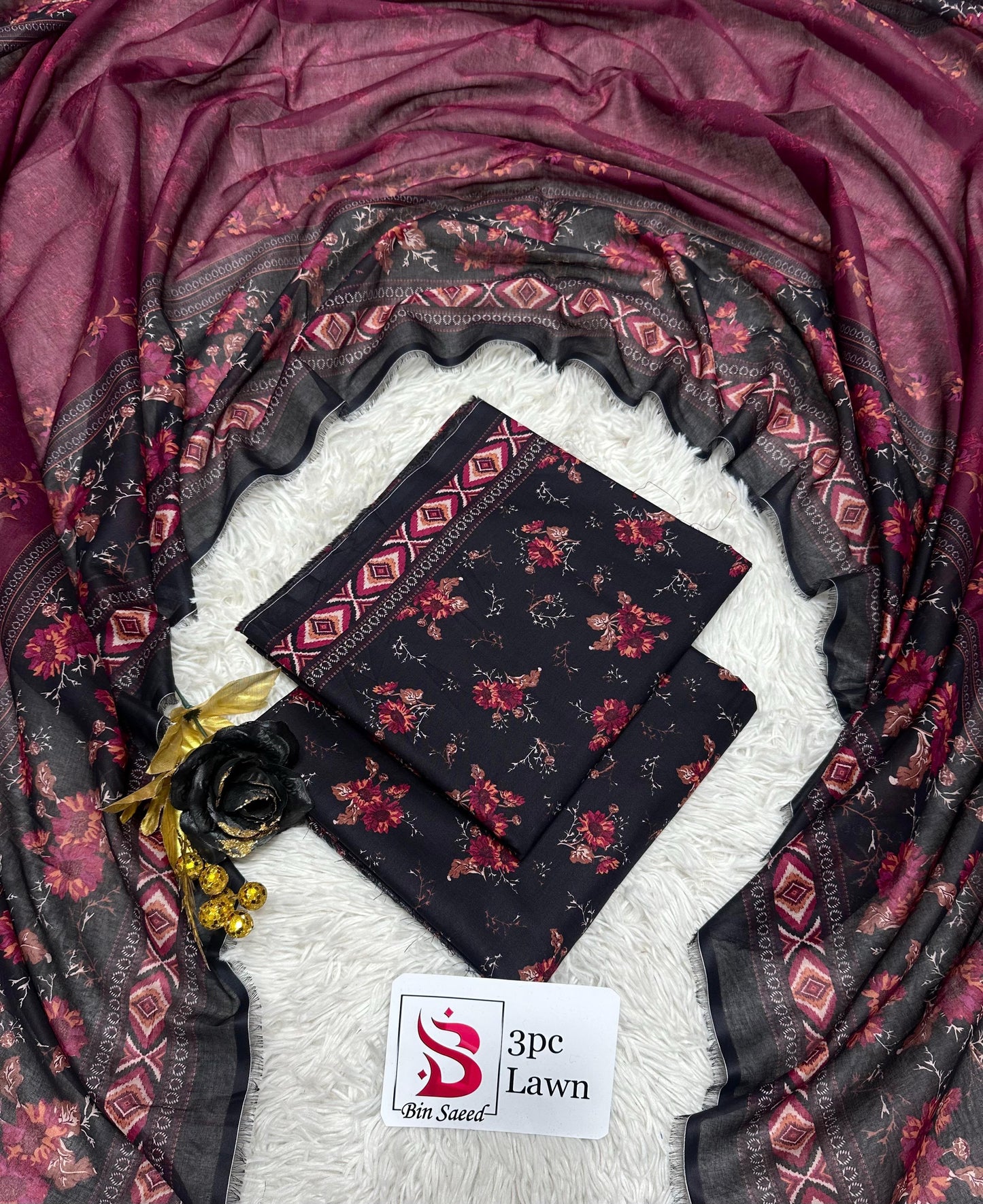 Orignal Binsaeed Lawn 3-piece Unstitched 2026