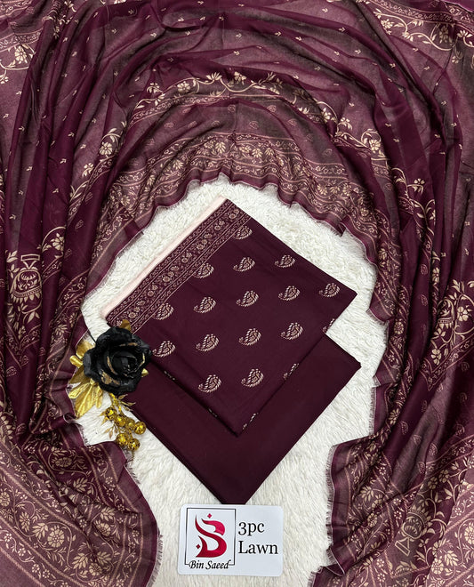 Orignal Binsaeed Lawn 3-piece Unstitched 2026
