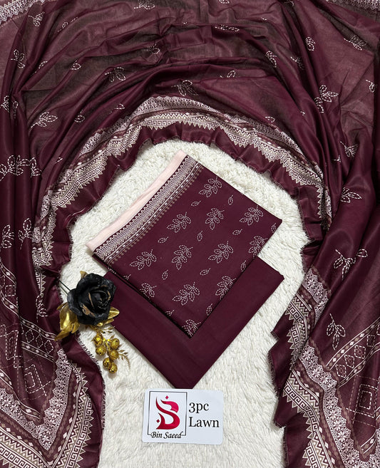 Orignal Binsaeed Lawn 3-piece Unstitched 2026