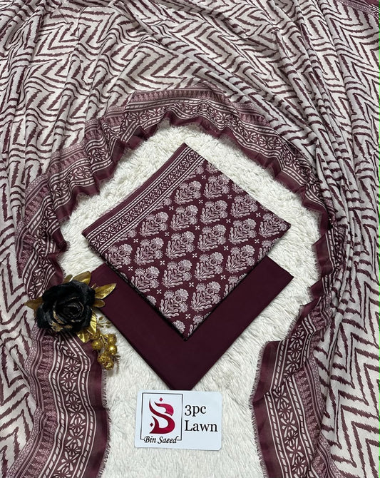 Orignal Binsaeed Lawn 3-piece Unstitched 2026