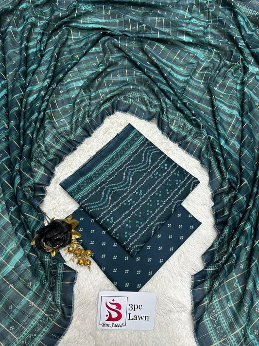 Orignal Binsaeed Lawn 3-piece Unstitched 2026