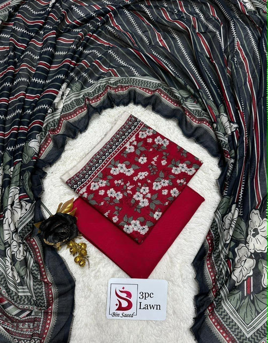 Orignal Binsaeed Lawn 3-piece Unstitched 2026