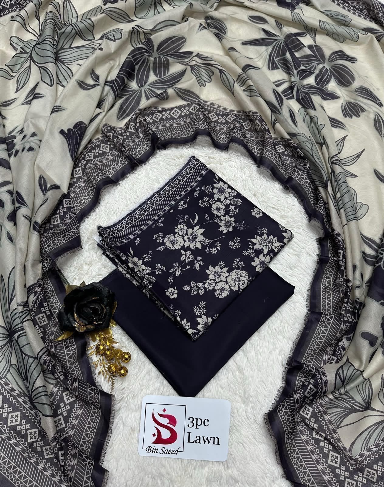 Orignal Binsaeed Lawn 3-piece Unstitched 2026