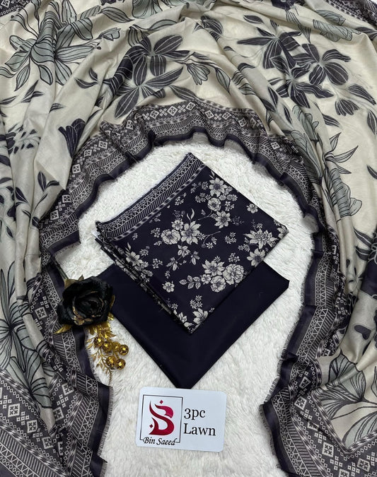 Orignal Binsaeed Lawn 3-piece Unstitched 2026