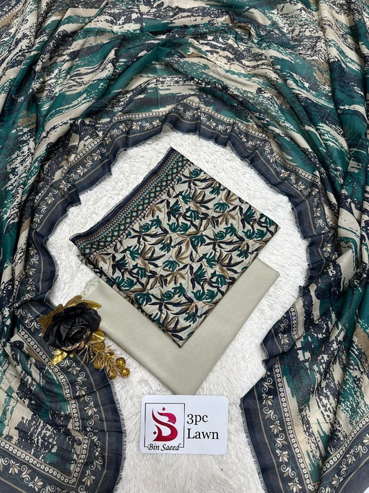 Orignal Binsaeed Lawn 3-piece Unstitched 2026