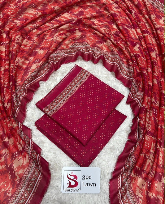 Orignal Binsaeed Lawn 3-piece Unstitched 2026