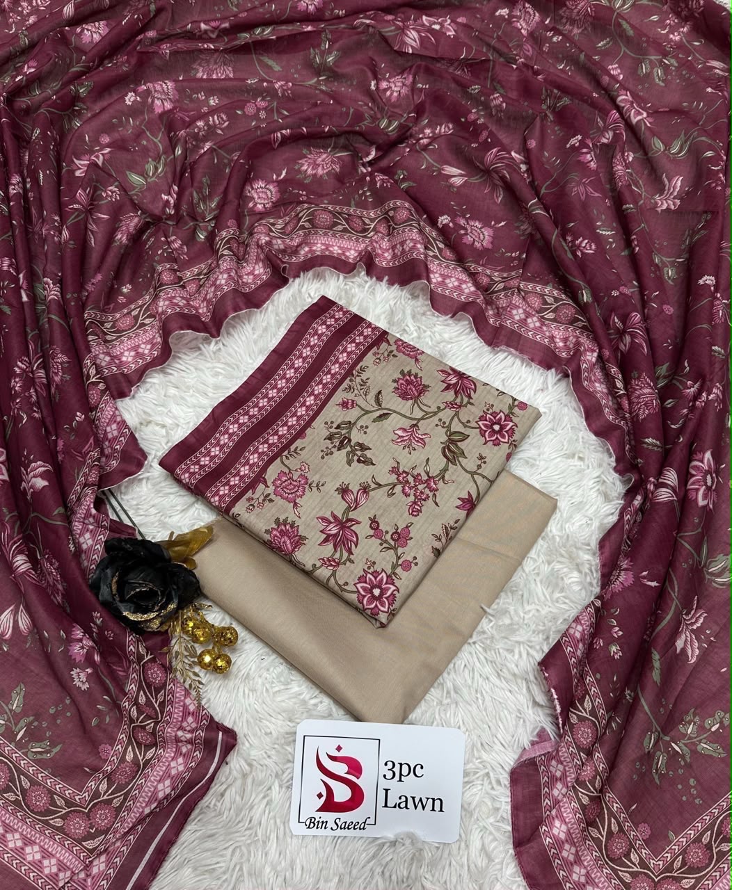 Orignal Binsaeed Lawn 3-piece Unstitched 2026