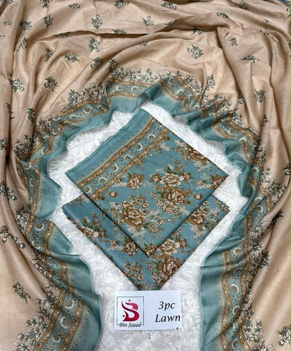 Orignal Binsaeed Lawn 3-piece Unstitched 2026