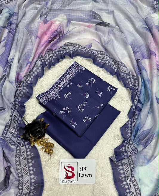 Orignal Binsaeed Lawn 3-piece Unstitched 2026