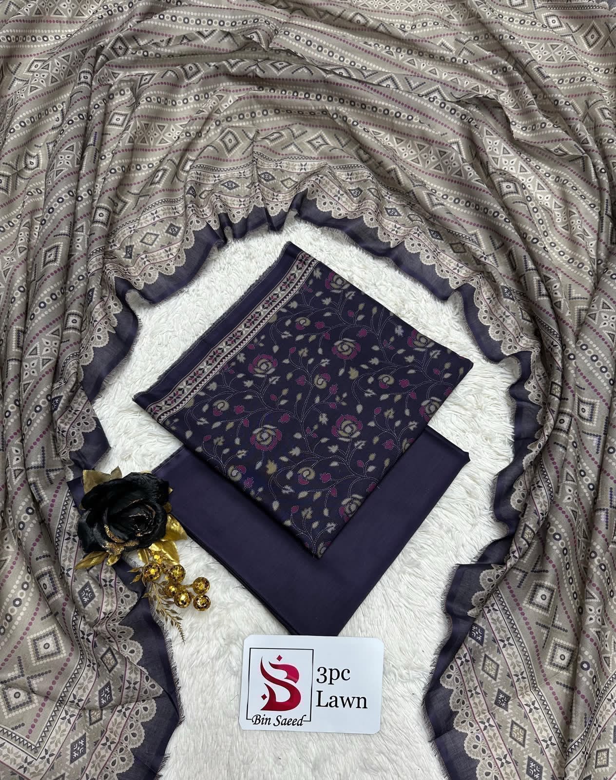 Orignal Binsaeed Lawn 3-piece Unstitched 2026