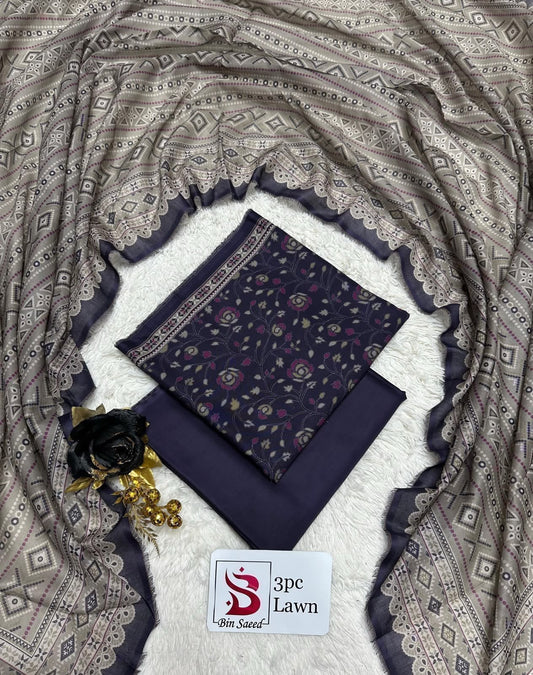 Orignal Binsaeed Lawn 3-piece Unstitched 2026