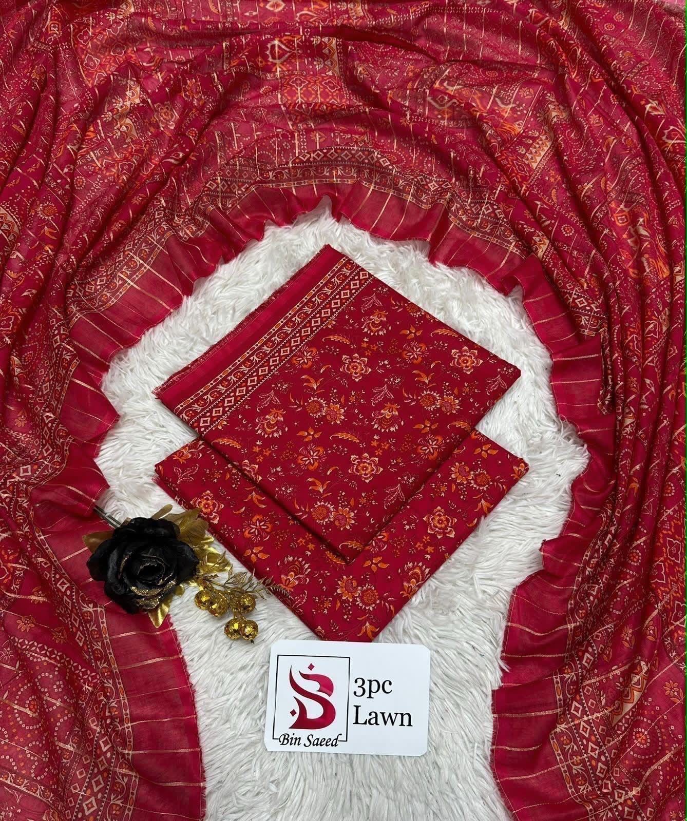 Orignal Binsaeed Lawn 3-piece Unstitched 2026