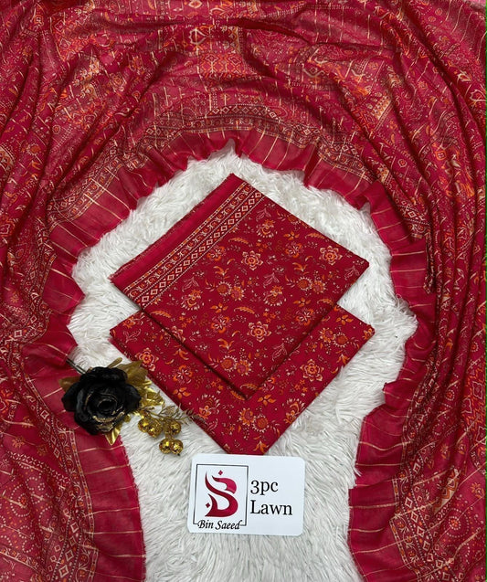 Orignal Binsaeed Lawn 3-piece Unstitched 2026