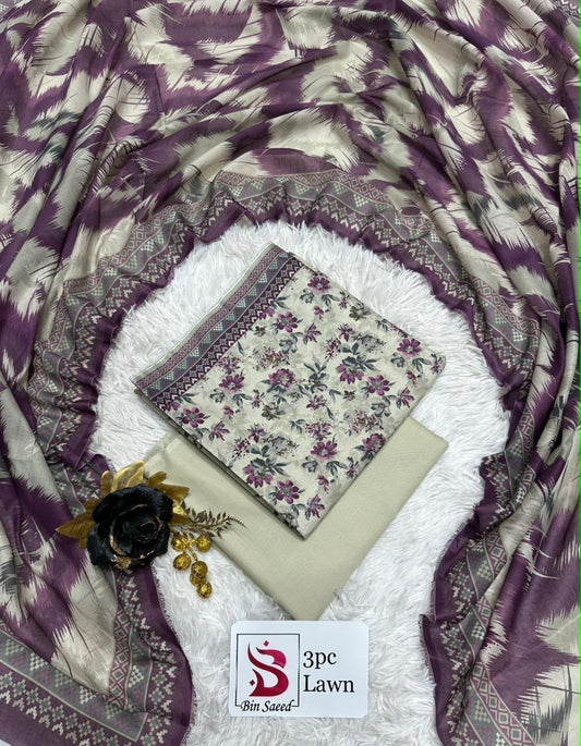 Orignal Binsaeed Lawn 3-piece Unstitched 2026