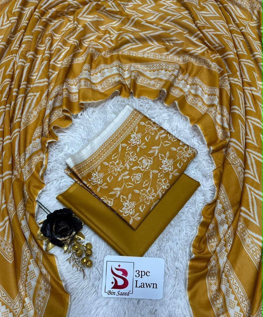 Orignal Binsaeed Lawn 3-piece Unstitched 2026