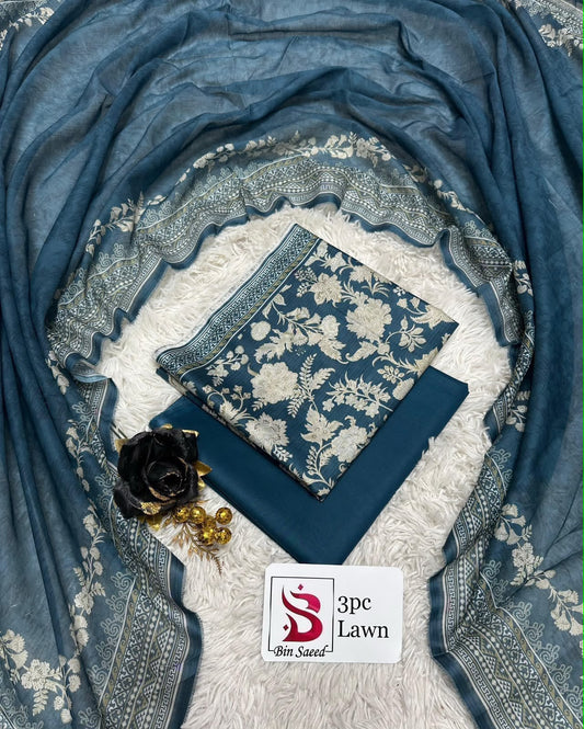 Orignal Binsaeed Lawn 3-piece Unstitched 2026