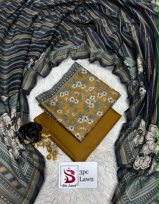 Orignal Binsaeed Lawn 3-piece Unstitched 2026