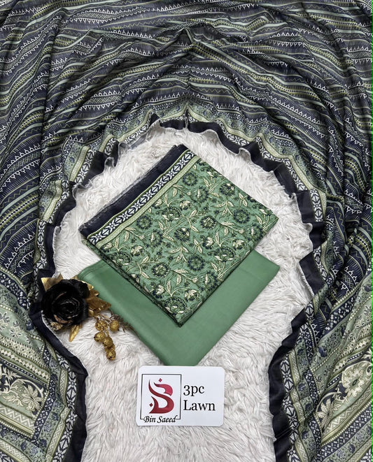 Orignal Binsaeed Lawn 3-piece Unstitched 2026