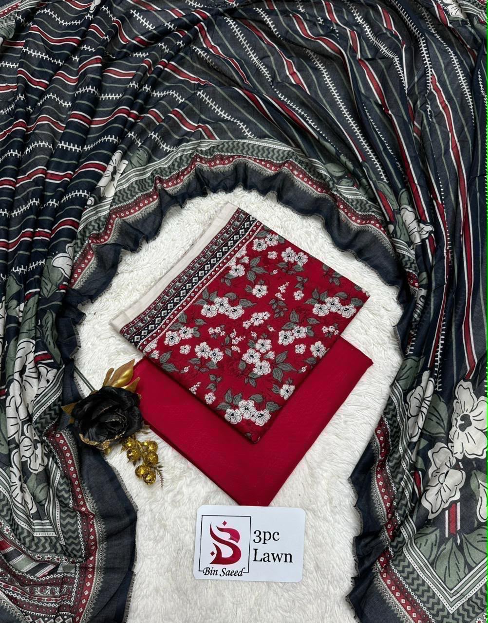 Orignal Binsaeed Lawn 3-piece Unstitched 2026
