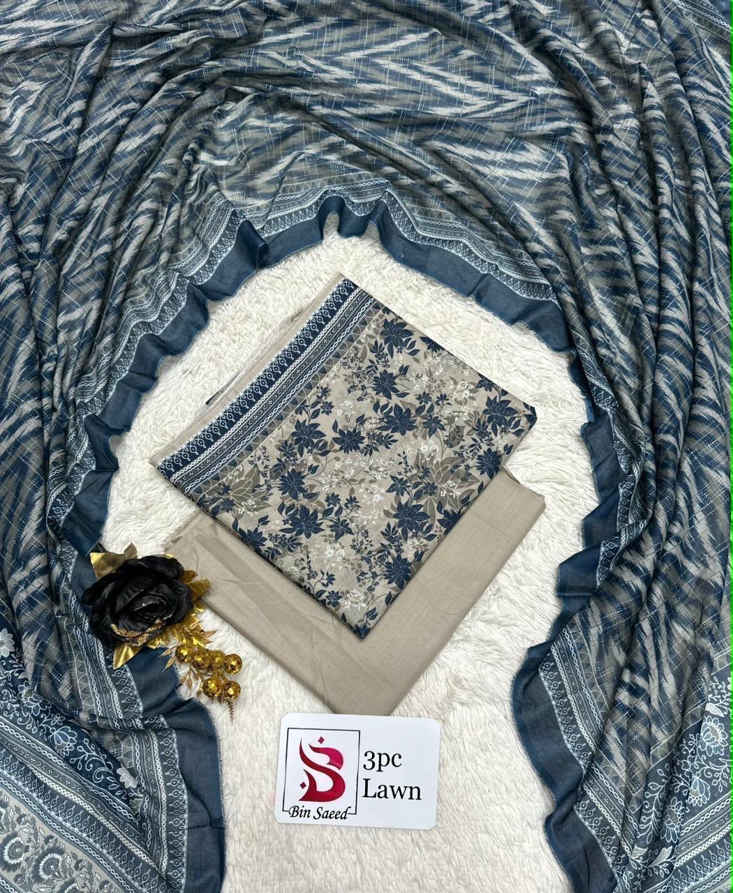 Orignal Binsaeed Lawn 3-piece Unstitched 2026